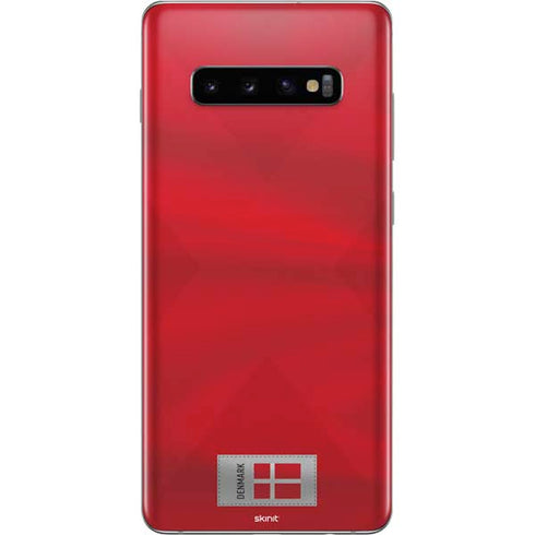 Denmark Soccer Flag Galaxy S10 Plus Skin
